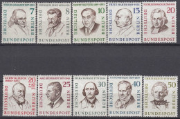 BERLIN  163-172, Postfrisch **, Männer Aus Der Geschichte Berlins, 1957 - Nuevos