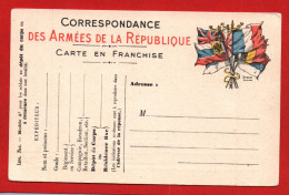 (RECTO / VERSO) CARTE - CORRESPONDANCE DES ARMEES DE LA REPUBLIQUE - COULEUR - Cartas & Documentos