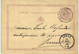 Carte-correspondance N° 28 écrite De Chatelet Vers Jumet - Carte-Lettere