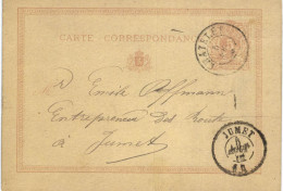 Carte-correspondance N° 28 écrite De Chatelet Vers Jumet - Postbladen