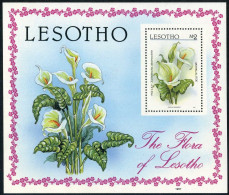Lesotho 591,MNH.Michel 643 Bl.42. Flora 1987.Pig Lily. - Lesotho (1966-...)