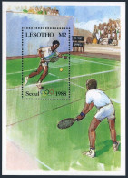 Lesotho 577-577A,MNH.Michel Bl.39-40. Olympics Seoul-1988.Tennis,Soccer. - Lesotho (1966-...)