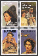 Lesotho 820-823,MNH.Michel 889-892. Entertainers In Films About Africa,1991. - Lesotho (1966-...)