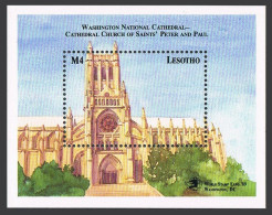 Lesotho 741,MNH.Michel Bl.68. Cathedral Church Of Sts Peter & Paul,Washington US - Lesotho (1966-...)