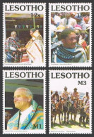 Lesotho 779-781,782,MNH.Michel 847-850,Bl.74. Moshoeshoe II,Pope John Paul II, - Lesotho (1966-...)