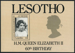 Lesotho 534, MNH. Michel 583 Bl.33. Queen Elizabeth QE II, 60th Birthday, 1986. - Lesotho (1966-...)