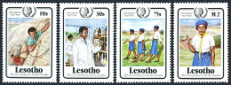 Lesotho 487-490,491,MNH.Michel 531-534,Bl.27.  Youth Year IYY-1985.Scouts,Powell - Lesotho (1966-...)