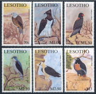 Lesotho 1294-1299, MNH. Birds Of Prey 2001. Black Kite, Eagle, Bateleur, Goshawk - Lesotho (1966-...)