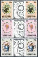 Lesotho 335-337 Gutter,337a Sheet, MNH. Royal Wedding 1981.Prince Charles,Diana. - Lesotho (1966-...)
