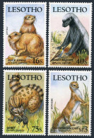 Lesotho 655-658,659, MNH. Mi 712-715,Bl.62. Hyrax,Badger,Genet,Mongoose,Meercat. - Lesotho (1966-...)