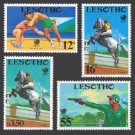 Lesotho 670-673, MNH. Olympics Seoul-1988. Wrestling, Equestrian, Shooting. - Lesotho (1966-...)