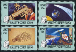Lesotho 526-529,530,MNH.Michel 570-574 Bl.32. Halley's Comet,1986. - Lesotho (1966-...)