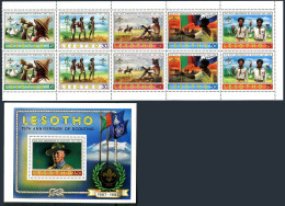Lesotho 357-361a,362 Booklet Pane,MNH.Michel 367-372 MH. Scouting Year-1982. - Lesotho (1966-...)