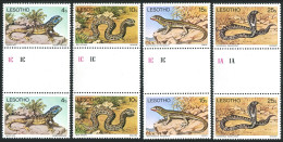 Lesotho 270-273 Gutter WMK 362, Without WMK, MNH. Michel 270-273. Reptiles 1979. - Lesotho (1966-...)