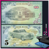 Auto Bank $5 Bentley S2 Continental Fantasy Test Note Private - Colecciones