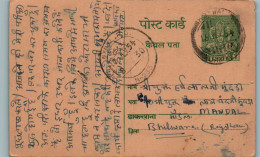 India Postal Stationery Goddess 9p To Bhilwara - Ansichtskarten