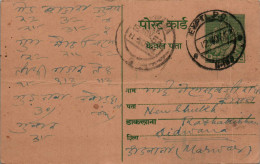 India Postal Stationery Goddess 9p To Didwana - Cartes Postales