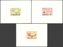 Liberia 418-420 Deluxe Sheets,MNH. Olympics Tokyo-1964.Runner,Olympic Rings. - Liberia