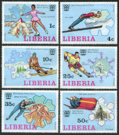 Liberia 727-732,C210,MNH.Michel 980-985,Bl.79A. Olympics Innsbruck-1976. - Liberia