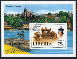 Liberia C221,CTO.Mi Bl.91A. Queen Elizabeth II Coronation 25th Ann.1978. - Liberia