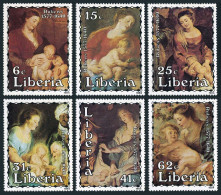 Liberia 992-997,998,MNH.Mi 1298-1303,Bl.107. Paintings By Peter Paul Rubens,1984 - Liberia