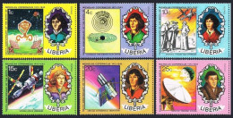 Liberia 653-658, MNH. Mi 896-901. Nicolaus Copernicus. 1973. Satellites. Apollo. - Liberia