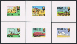 Liberia 842-848 Deluxe,MNH.Michel 1098-1103 Sir Rowland Hill.UPU.Concorde,Train, - Liberia