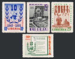 Liberia C93-C96,hinged.Mi 483-486. UN,10th Ann.1945.UN Charter,General Assembly. - Liberia