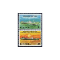 Liberia 851-852,MNH.Michel 1107-1108. World Maritime Day,1979. M.S.World Peace. - Liberia