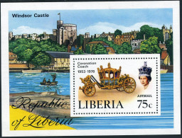 Liberia C221,imperf,MNH.Mi Bl.91A-91B. Queen Elizabeth II Coronation,25,1978. - Liberia