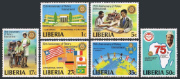 Liberia 860-865,866,MNH.Michel 1161-1166,Bl.94. Rotary International,75,1979. - Liberia