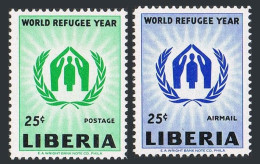 Liberia 388,C124, MNH. Michel 548-549. World Refugee Year WRY-1960. Emblem. - Liberia