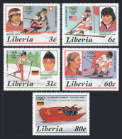 Liberia 1049-1053, 1054, MNH. Michel 1355-1359, Bl.112. Olympics Calgary-1988. - Liberia