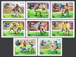 Liberia 675-682 Imperf,MNH.Michel 921B-928B. World Soccer Cup Munich-1974. - Liberia