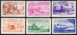 Liberia C71-C76,MNH. Mi 444-449. Air Post 1953. Road Building, Ships, Locomotive - Liberia