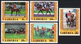 Liberia 784-787,C216,MNH.Michel 1032-1036. Olympic Montreal-1976.Equestrian. - Liberia
