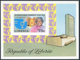 Liberia C206 Imperf,MNH.Michel 952 Bl.75B. IWY-1975.Vijaya Lakshimi Pandit. - Liberia