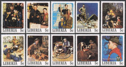 Liberia 853-857 A-j,MNH.Mi 1109-1158. Scouting 1979.Paintings By Norman Rockwell - Liberia