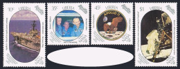 Liberia 1125-1128,1129, MNH. Mi 1456-1459, Bl.122. Moon Landing-25, 1989.Aldrin. - Liberia