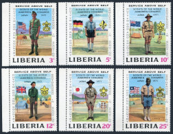 Liberia 563-568, C188, MNH. Mi 794-799, Bl.56. Boy Scout Jamboree, Japan-1971. - Liberia