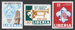 Liberia 421-422,C164-C165,MNH.Michel 627-629,Bl.32. Boy Scouts 1965.Bugle, - Liberia