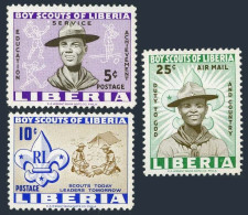 Liberia 399-400,C135,C136,MNH.Michel 573-575,Bl.22A. Scouts 1961.Tennis,Soccer, - Liberia