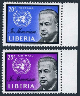 Liberia 401,C137-C138, MNH. Michel 578-579,580 Bl.23. UN.Dag Hammarskjold, 1962. - Liberia