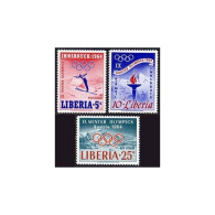 Liberia 413,C157-C159,MNH.Michel 612-614,Bl.28. Olympics Innsbruck-1964.Ski. - Liberia