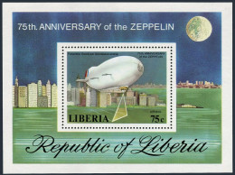 Liberia C219,MNH.Michel 1060 Bl.89A. Zeppelin,1978.Futuristic Aerospace Airship. - Liberia