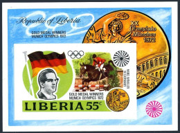 Liberia 622 Imperf,MNH.Michel 861 Bl.64B. Olympics Munich-1972.Winner H.Winkler. - Liberia