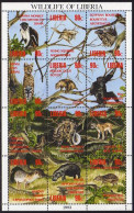 Liberia 1160,MNH. Wildlife 1993-1994:Diana Monkey,Flying Squirrel,Royal Python, - Liberia