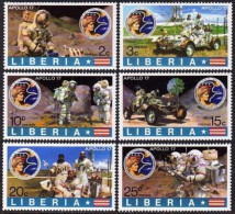 Liberia 623-628,C196, MNH. Mi 862-867,Bl.65. Apollo 17 Moon Mission, 1973. Eagle - Liberia