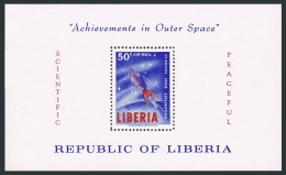 Liberia C162, MNH. Michel 622 Bl.30. 1964. Satellite: Launching Rocket. - Liberia