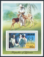 Liberia C208,MNH.Michel Bl.77A. Dr Albert Schweitzer As Surgeon,1975.Antelopes. - Liberia